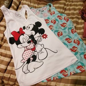 2 Disney tank tops